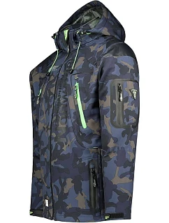 Pánska tmavomodrá softshellová bunda Geographical Norway Techno (WU4549H-GN-NAVY-GREEN)