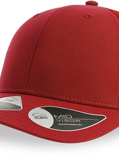 Atlantis Headwear Bryce 6-panelová truckerová čiapka 33.0102 červená/červená
