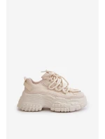 Dámské tenisky na masivní světle béžové model 21667369 - Boto