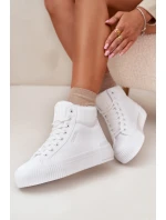 Zateplené dámské tenisky na platformě Big Star model 21705849 Bílé - Big Star Shoes Zateplené dámské tenisky na platformě Big Star model 21705849 Bílé - Big Star Shoes