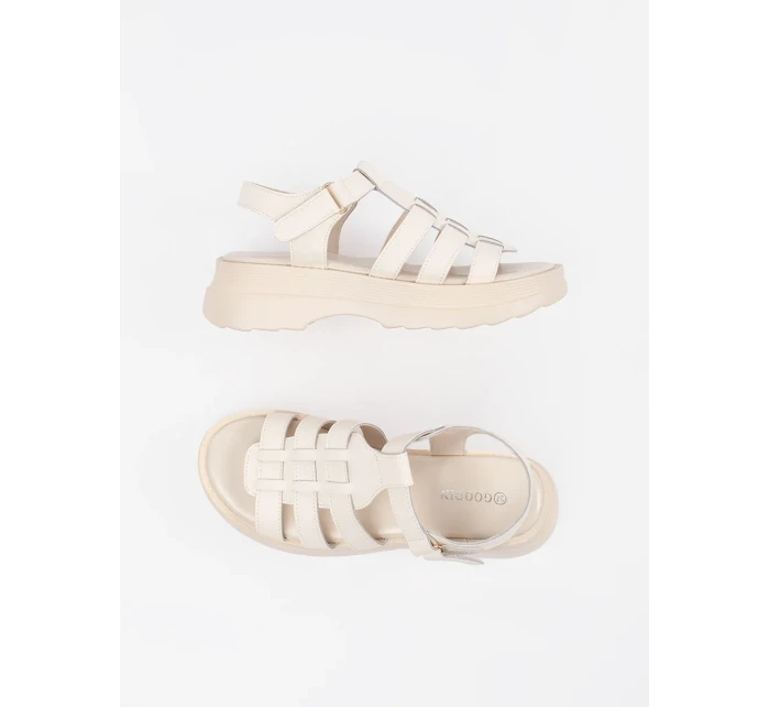 Pohodlné hnedé dámske sandále na platforme