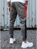 Pánske tmavosivé tepláky FashionStreet UX4127