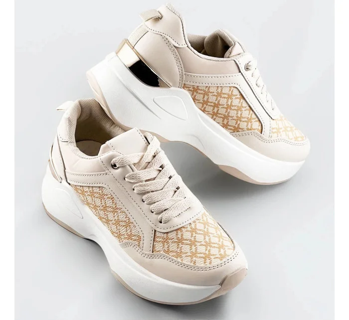 Béžové dámské sportovní boty model 17273267 - Mix Feel Béžové dámské sportovní boty model 17273267 - Mix Feel