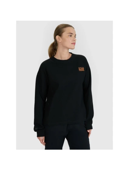 Dámské tričko oversize s potiskem a dlouhým rukávem model 21434571 - 4F Dámské tričko oversize s potiskem a dlouhým rukávem model 21434571 - 4F