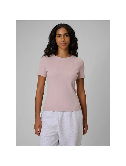 Dámske úzke rebrované tričko 4F 4FRSS26TTSHF3629-56S dámske