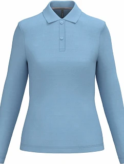 Kariban K 244 Dámske polo tričko s dlhým rukávom z piké 20.K244 sky blue