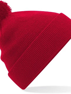 Beechfield B 426B Detská pletená čiapka s bambulou 53.426B classic red
