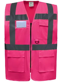 Yoko HVW 801 Hi-Vis multifunkčná vesta 79.W801 ružová