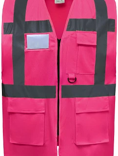 Yoko HVW 801 Hi-Vis multifunkčná vesta 79.W801 ružová
