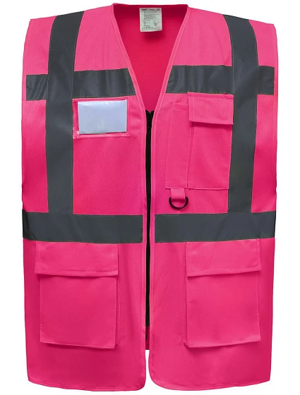 Yoko HVW 801 Hi-Vis multifunkčná vesta 79.W801 ružová