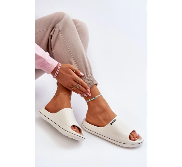 Lekkie Klapki Damskie Big Star NN274A043 Białe