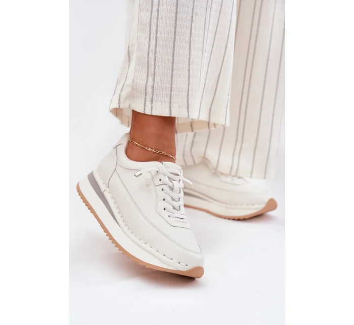 Dámske tenisky na platforme Big Star - biele