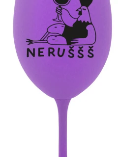 NERUŠŠŠ - fialová sklenice na víno 350 ml