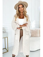 Sveter s vreckami 627-1 béžový - Numoco Sveter s vreckami 627-1 béžový - Numoco