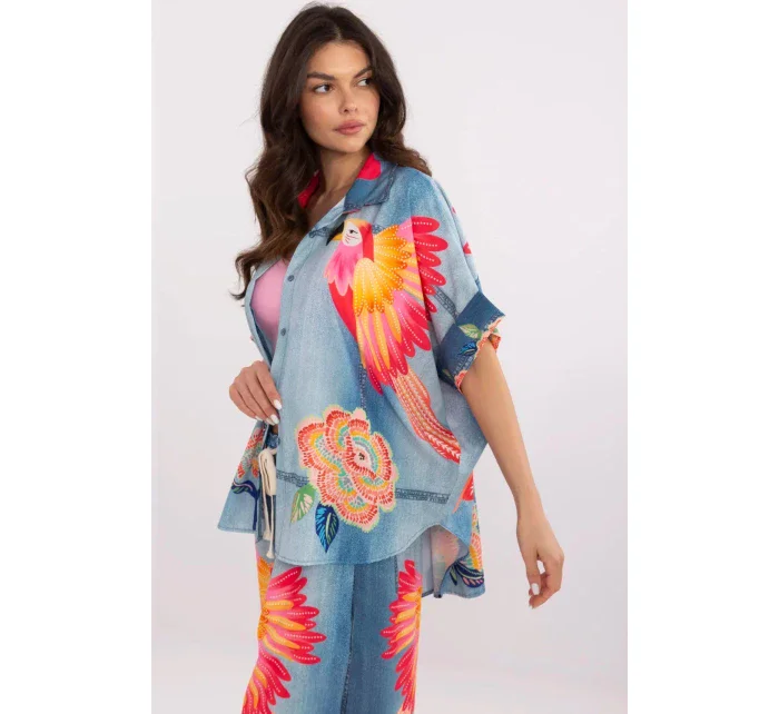 Košeľa s krátkym rukávom model 210033 Taliansko Moda