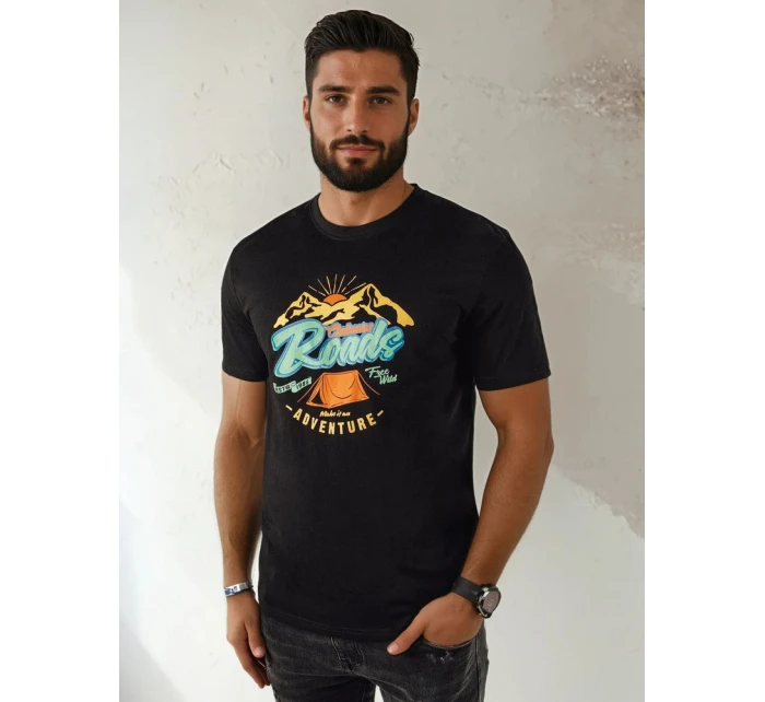 Pánské tričko s potiskem černé Dstreet model 21973728 - FashionStreet