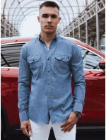 Pánská modrá džínová košile Dstreet model 21977138 - FashionStreet