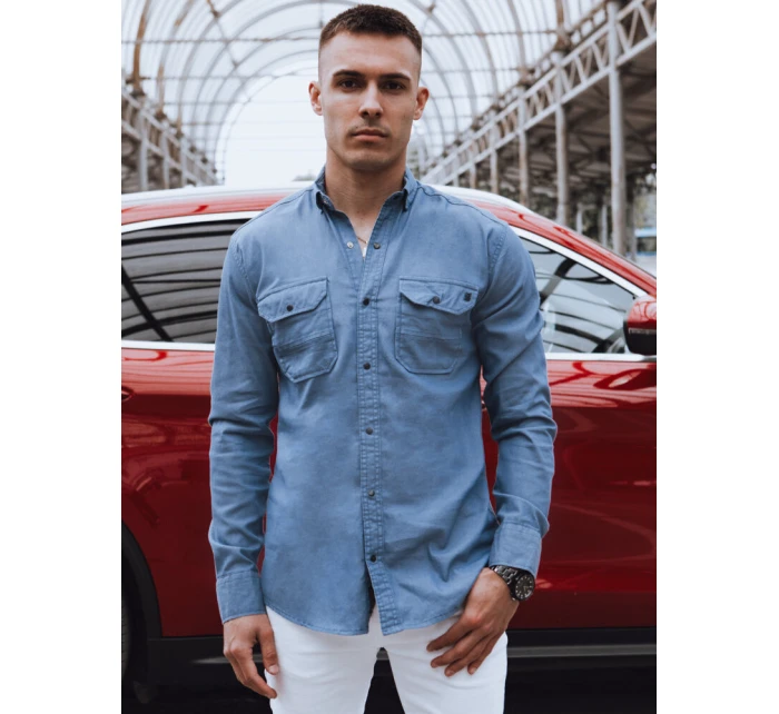 Pánská modrá džínová košile Dstreet model 21977138 - FashionStreet