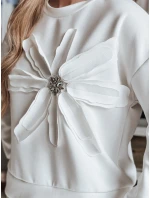 Dámská oversize halenka s květinou ecru Dstreet model 21986562 - FashionStreet