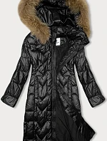 Dámska dlhá prešívaná bunda Glakate black (LU-2203)