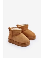 Dziecięce Śniegowce Botki Ocieplane Camel Nallita Dziecięce Śniegowce Botki Ocieplane Camel Nallita