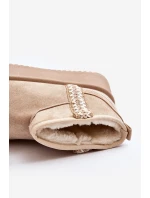 Sněhule na platformě s vzorem béžové model 21645932 - Boto