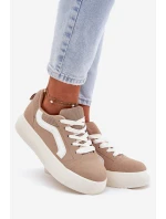 Sneakersy Damskie Na Platformie Khaki Tellnira
