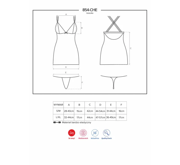 Romantická košieľka 854 - CHE - Obsessive