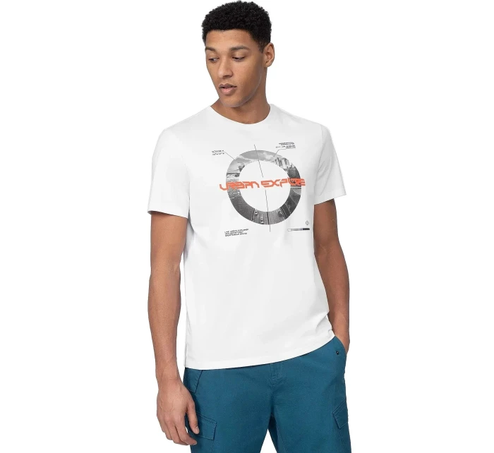 Pánske tričko H4L22-TSM014-10S biele - 4F