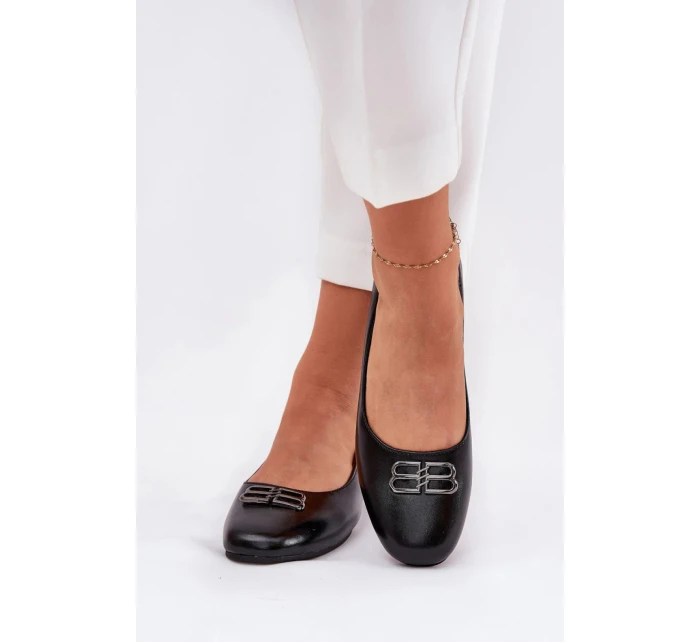 Dámske baleríny 62206 Čierna - VINCEZA