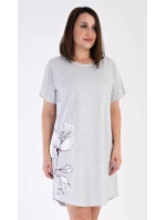 Dámska sivá nočná košeľa s potlačou Nicol - Vienetta