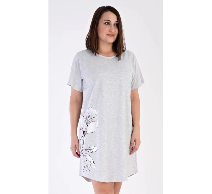 Dámska sivá nočná košeľa s potlačou Nicol - Vienetta