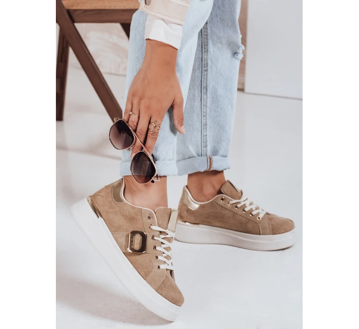 FashionStreet béžové dámske tenisky ZY1067