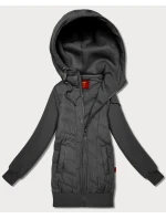 Dámska kombinovaná mikina Goodlookin v grafitovej farbe (AMG-175)