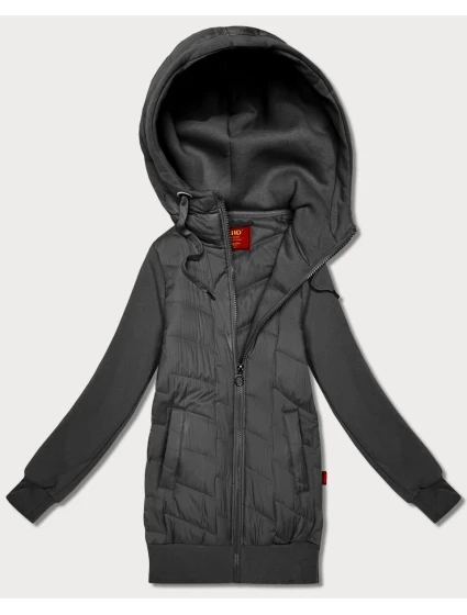 Dámska kombinovaná mikina Goodlookin v grafitovej farbe (AMG-175)