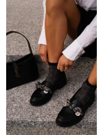 Damskie Mokasyny Z Kokardą S.Barski HY42-331 Czarne