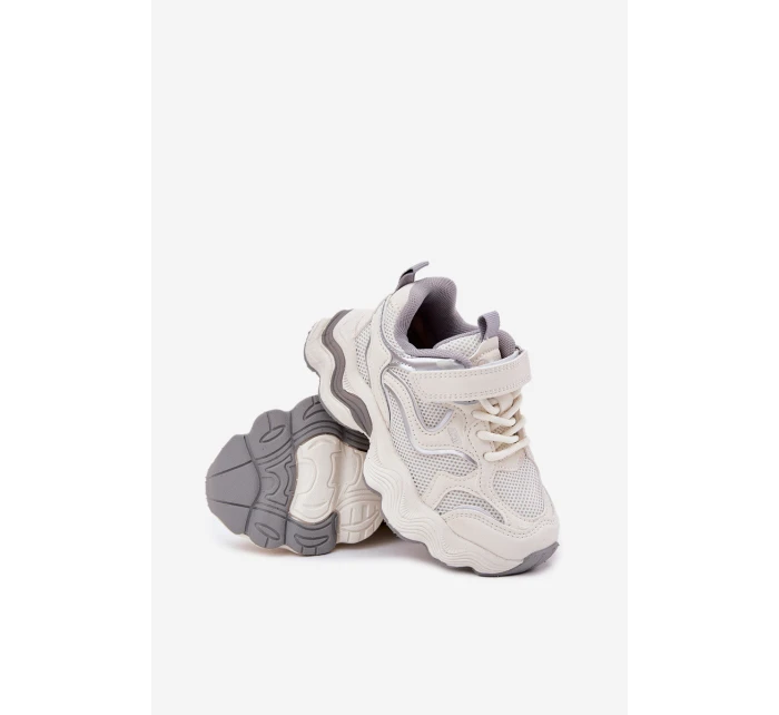 Dětské Tenisky Na Silné Podešvi Bílé model 21692427 - Boto Dětské Tenisky Na Silné Podešvi Bílé model 21692427 - Boto