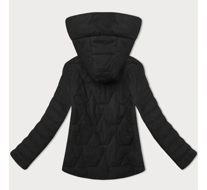 zateplená černá dámská bunda se stojáčkem a kapucí model 21066740 - J.STYLE