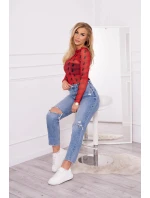 Blúzkové body v bronzovo červenej farbe