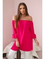 Španělská halenka s volánky na rukávu fuchsie Španělská halenka s volánky na rukávu fuchsie