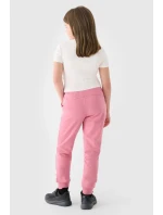 Dziewczęce Spodnie Dresowe Joggery 4F 4FJWMM00TTROF0828-56S Różowe