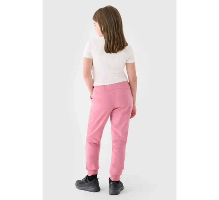 Dziewczęce Spodnie Dresowe Joggery 4F 4FJWMM00TTROF0828-56S Różowe