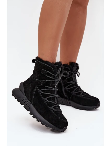 Semišové Zimní Boty Pro S Kožíškem Big Star Černé model 21706015 - Big Star Shoes