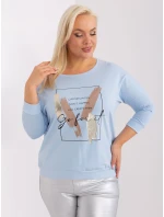 Bluzka RV BZ model 19349290 jasny niebieski - FPrice Bluzka RV BZ model 19349290 jasny niebieski - FPrice