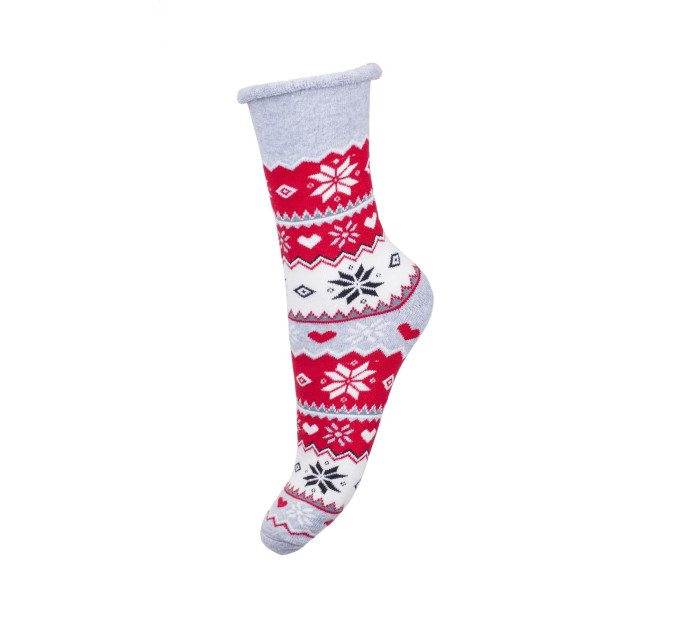Netlačiace dámske zimné ponožky Milena 0118 X-MAS Froté 37-41