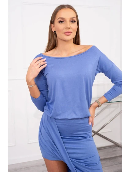 Asymetrické šaty, 3/4 rukávy, džínsovina Asymetrické šaty, 3/4 rukávy, džínsovina