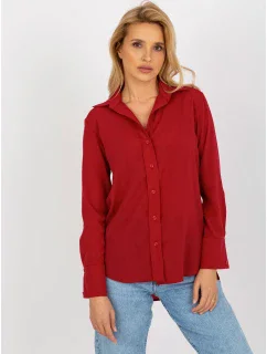 Dámska košeľa LK KS 508148.12P gaštanová - FPrice