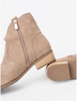 Krásne hnedé členkové topánky pre ženy Obcas