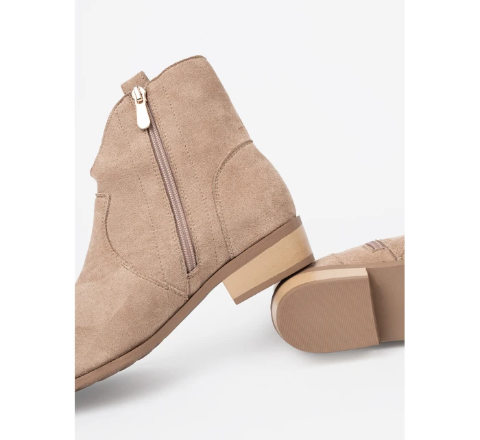 Krásne hnedé členkové topánky pre ženy Obcas