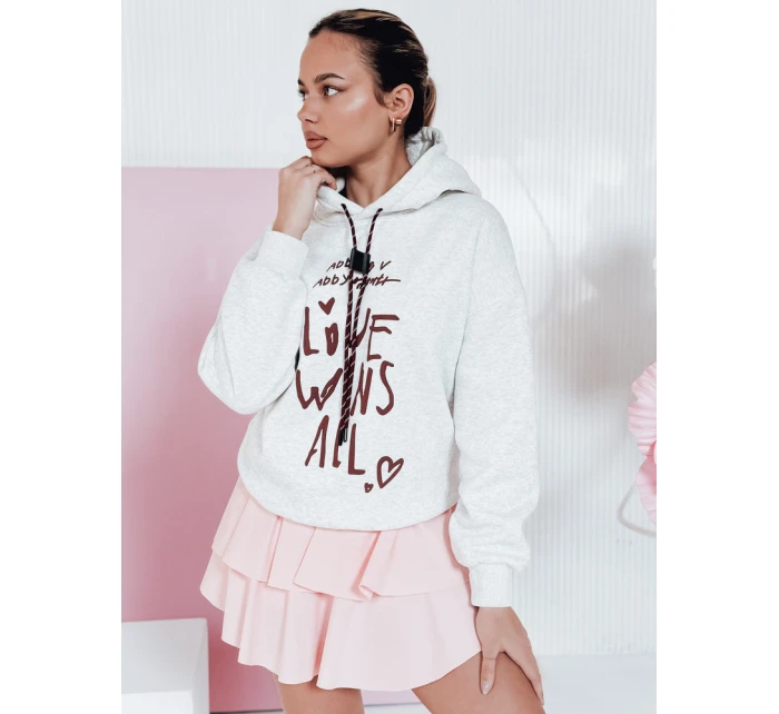 Dámska oversize mikina LOVEWILL sivá FashionStreet BY1468